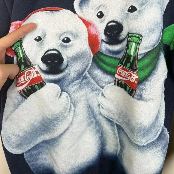 Vintage Coca-Cola Polar Bears Sweatshirt - Classic Graphic Design - Picture 4 of 7